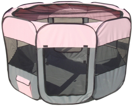 Picture of Pet Life LLC 1PPGYPMD All-Terrain&apos; Lightweight Easy Folding Wire-Framed Collapsible Travel Pet Playpen