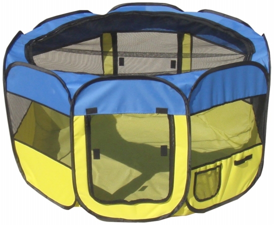 Picture of Pet Life LLC 1PPYLBMD All-Terrain&apos; Lightweight Easy Folding Wire-Framed Collapsible Travel Pet Playpen