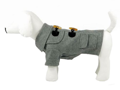 Picture of Pet Life LLC 25GYMD Military Static Rivited Fashion Collared Wool Pet Coat