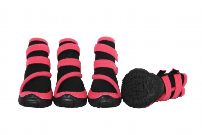 Picture of Pet Life LLC F26PKXS Performance-Coned Premium Stretch Supportive Pet Shoes - Set Of 4
