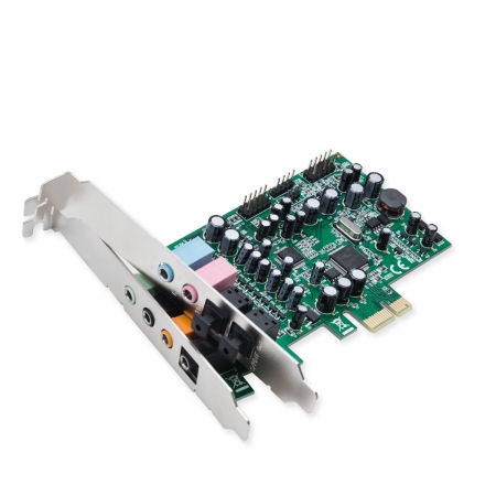 Picture of SYBA SD-PEX63081 7.1 Sound&#44; PCIe&#44; x1&#44; Revision 1.1 (Full & Low Profile); CMedia Chipset