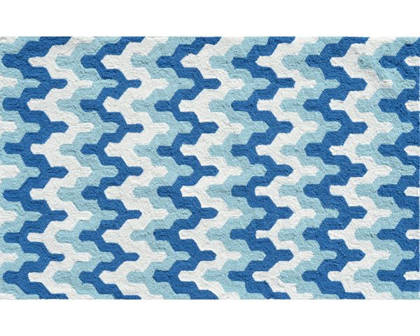 Picture of THE RUG MARKET 71150B Surge Blue Polyester Rug