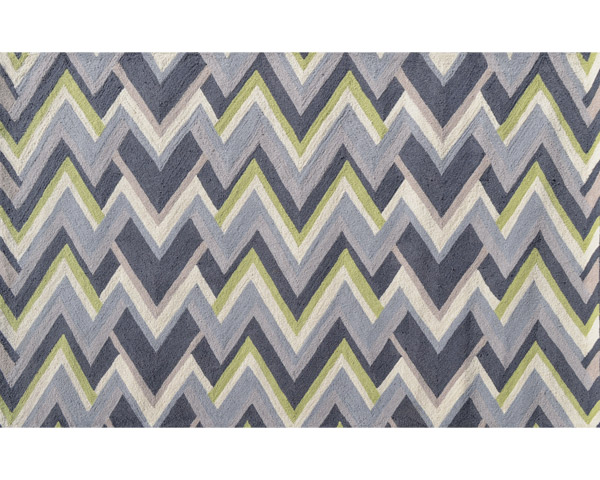 Picture of THE RUG MARKET25493E Grey vector pp acrylic hook rug