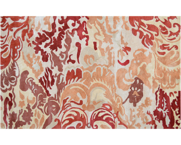 Picture of THE RUG MARKET 44473F Niigata red wool, art.silk tufted rug