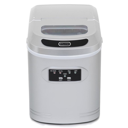 Picture of Whynter Compact Portable Ice Maker 27 lb capacity - Metallic Silver