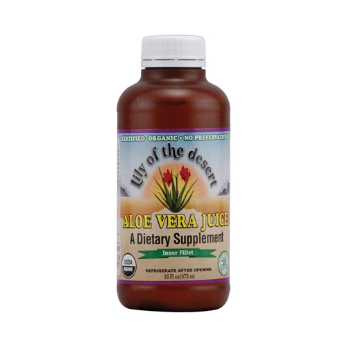 Picture of Lily of The Desert 335919 Lily of the Desert Organic Aloe Vera Juice Inner Fillet - 16 fl oz