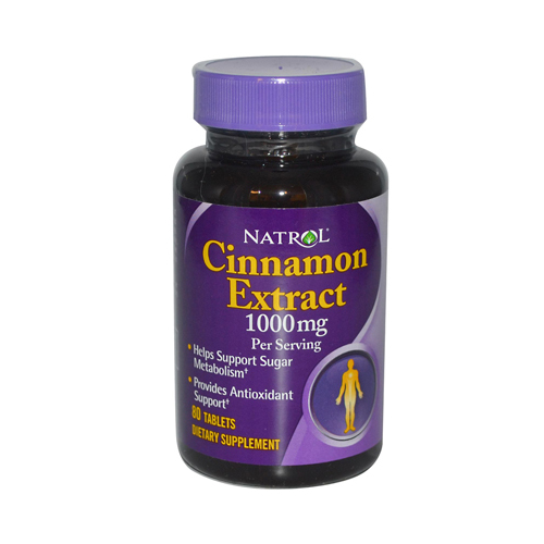 Picture of Natrol 696955 Natrol Cinnamon Extract - 1000 mg - 80 Tablets