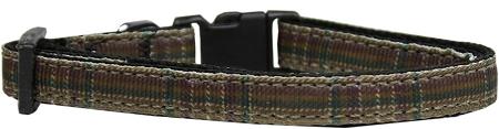 Picture of Mirage Pet Products 125-013 CTBR Plaid Nylon Collar Brown Cat Safety