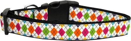Picture of Mirage Pet Products 125-099 MD Colorful Argyle Ribbon Dog Collars Medium