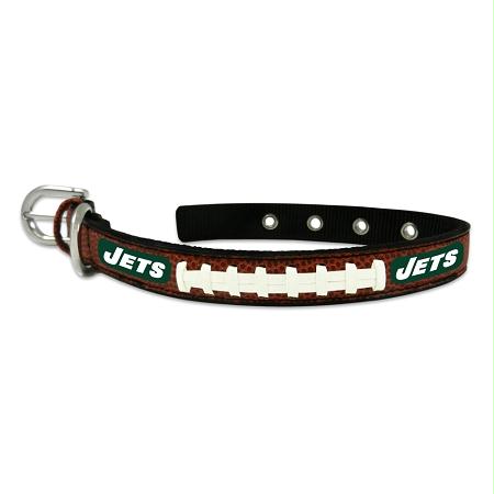Picture of Mirage Pet Products 303-22 CL-SM New York Jets Classic Leather Small Football Collar