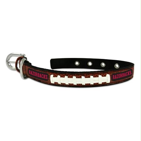 304-02 CL-SM Arkansas Razorbacks Classic Leather Small Football Collar
