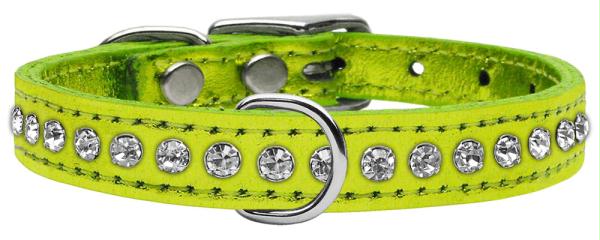 Picture of Mirage Pet Products 83-31 12LgM One Row Metallic Crystal Leather Lime Green 12