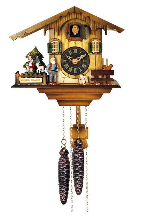 Picture of 12 Melody Quartz Cuckoo Clock - Heidi&apos;s Chalet with Revolving Figures