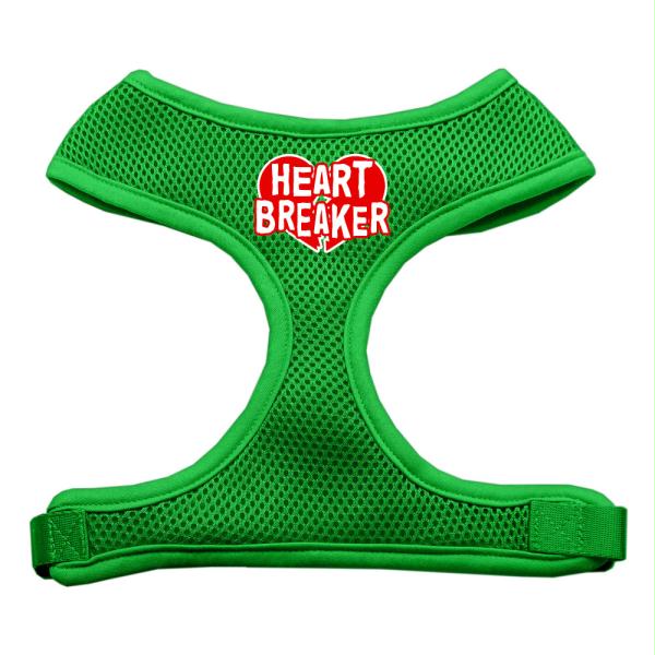 Picture of Mirage Pet Products 70-29 MDEG Heart Breaker Soft Mesh Harnesses Emerald Green Medium