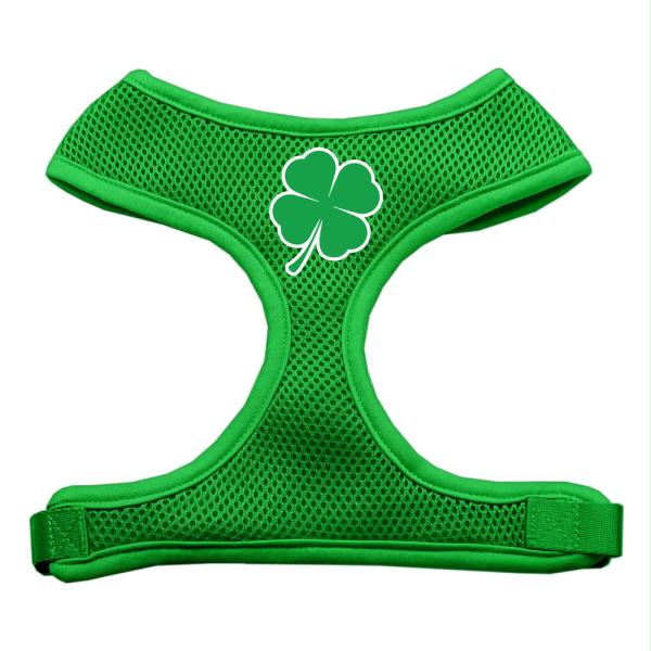 Picture of Mirage Pet Products 70-51 SMEG Shamrock Screen Print Soft Mesh Harness Emerald Green Small
