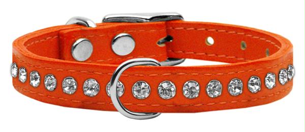 Picture of Mirage Pet Products 83-04 12Or One Row Jewelled Leather Orange 12