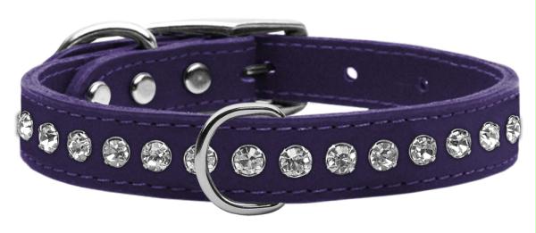 Picture of Mirage Pet Products 83-04 12Pr One Row Jewelled Leather Purple 12