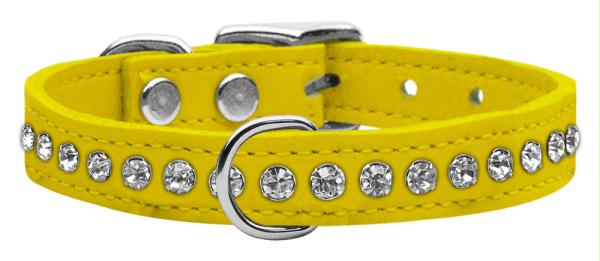 Picture of Mirage Pet Products 83-04 12Yw One Row Jewelled Leather Yellow 12