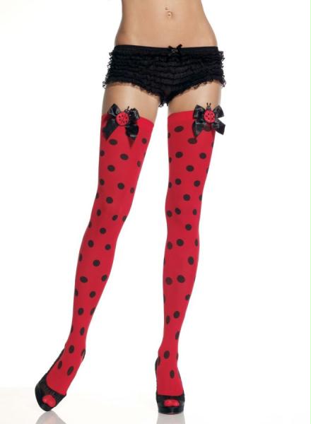 Picture of Morris Costumes UA6253 Knee Highs Dots W Lady Bug Bow