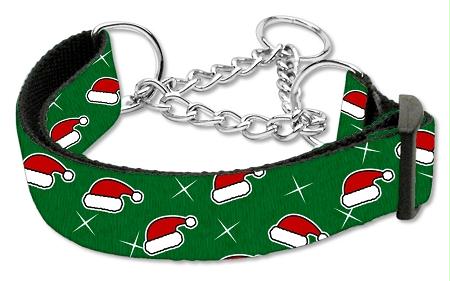 Picture of Mirage Pet Products 25-04M LG Santa Hats Nylon Ribbon Collar Martingale Large