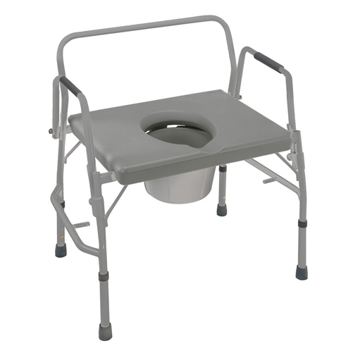 Picture of DMI 802-1203-0300 DMI Extra-Wide Heavy-Duty  Drop-Arm Steel Commode