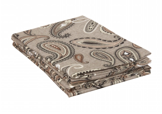 Picture of Impressions by Luxor Treasures FLAKGPC PAGR Cotton Flannel King Pillowcase Set Paisley, Grey
