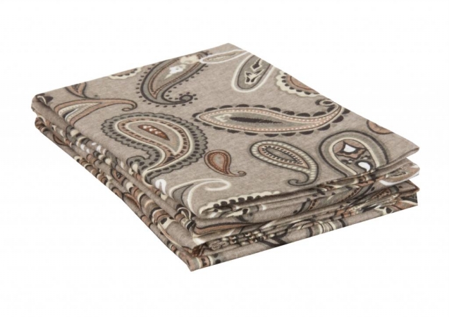 Picture of Impressions by Luxor Treasures FLASDPC PAGR Cotton Flannel Standard Pillowcase Set Paisley, Grey