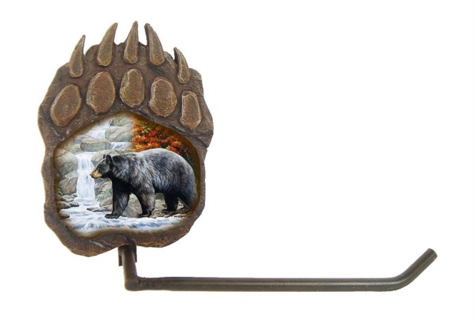 Bear Scene Paw Print T-P Holder