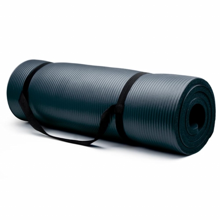 Picture of Bry Belly SYOG-001 Extra Thick - .75 in Yoga Mat - Black