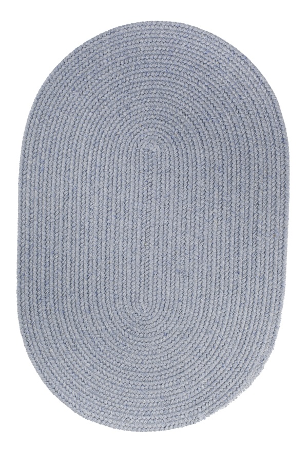 Picture of Rhody Rug S103A008X028 Solid Wool Stair Tread Blue Bonnet