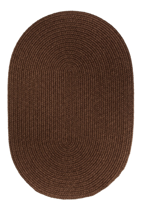 Picture of Rhody Rug S116A008X028 Solid Wool Stair Tread Walnut