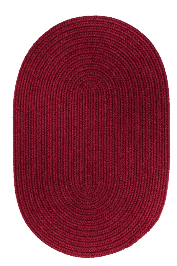 Picture of Rhody Rug S157A008X028 Solid Wool Stair Tread Red Wine