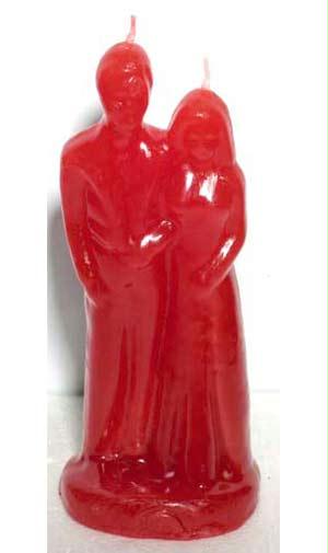 Picture of Azure Green CMR7 Red Marriage Candle