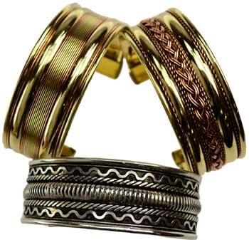 Picture of Azure Green JBT21 1 in. Assorted Two Tone Bracelet