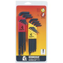 Bondhus Set 21 Ball End L-Wrenches IN/MM Double Pack .050-5/16 + 1.5-10mm (20196)