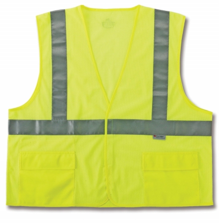 Glowear 8220HL Class 2 Safety Vest - Lime - Small-Medium - Pack of 6