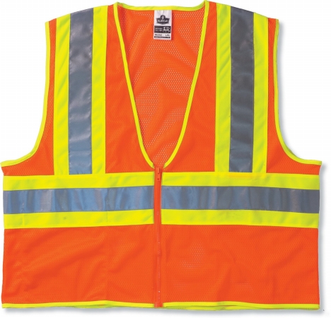 Picture of Ergodyne 150-21305 Glowear 8229Z Econ Class 2Two-Tone Vest - Orange&#44; Large-Extra Large