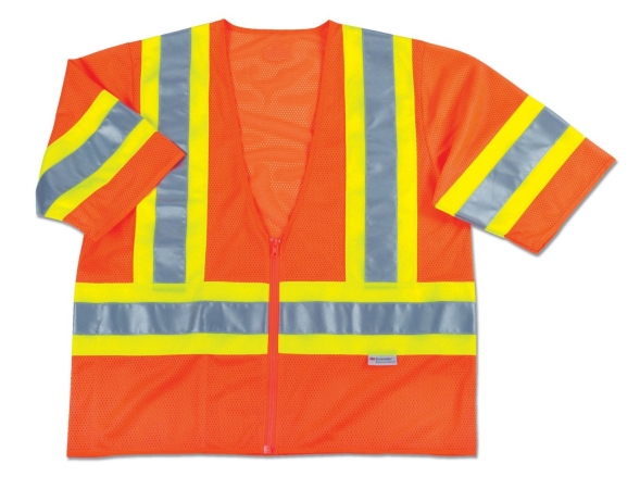 Class 3 Class-3 Two-Tone Vest - Orange - Large & XLarge