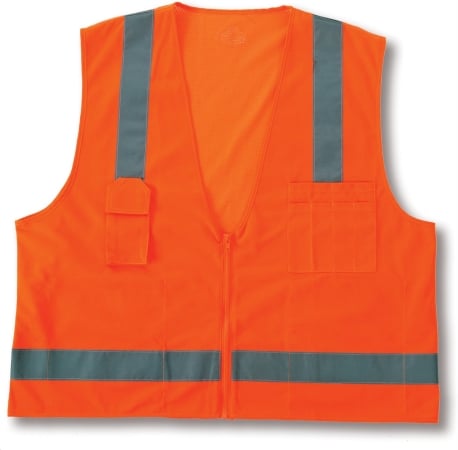 Picture of Ergodyne 150-24013 Class 2 Economy Surveyors Vest - Small & Medium - Orange