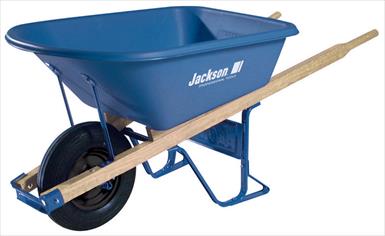027-MP575T22 5.75 cubic foot poly contractor wheelbarrow