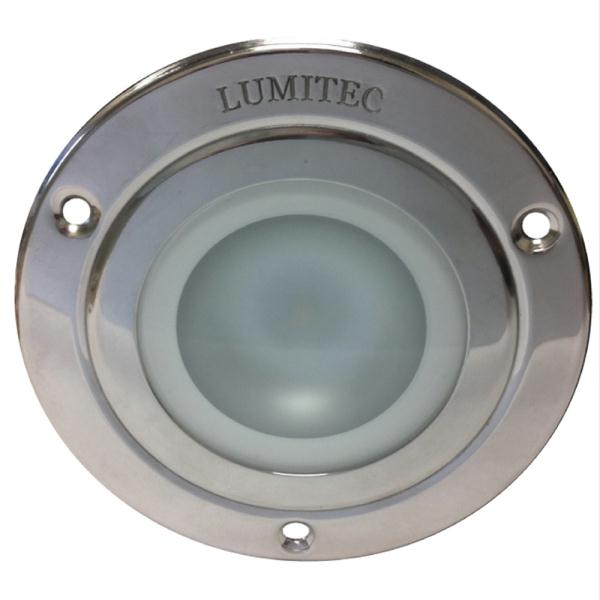 Picture of 114118 Lumitec Shadow Surface Mount Utility Light - Dimmable Red&#44; Blue & White Light&#44; Polished Stainless Steel Bezel