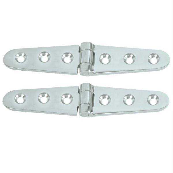 S-605C  Strap Hinge - CP-Brass - 6" x 1-.12" - Pair