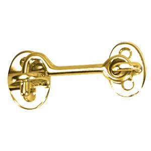 S-1401BC  Cabin Door Hook - Polished Brass - 2"