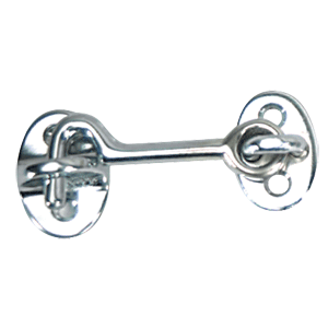 Cabin Door Hook - CP-Brass - 3"