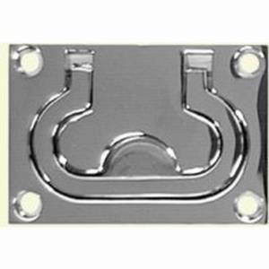 Flush Pull Ring - CP-Brass - 3" x 2"