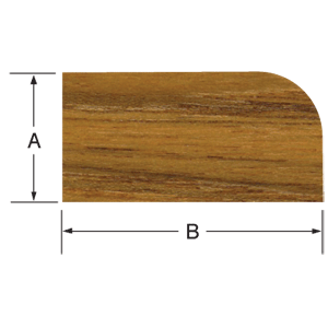 60853 Teak Stop Molding Large - 5 ft.