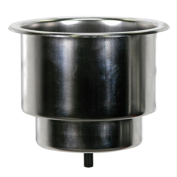 Flush Cupholder with Drain - 302 Stainless Steel