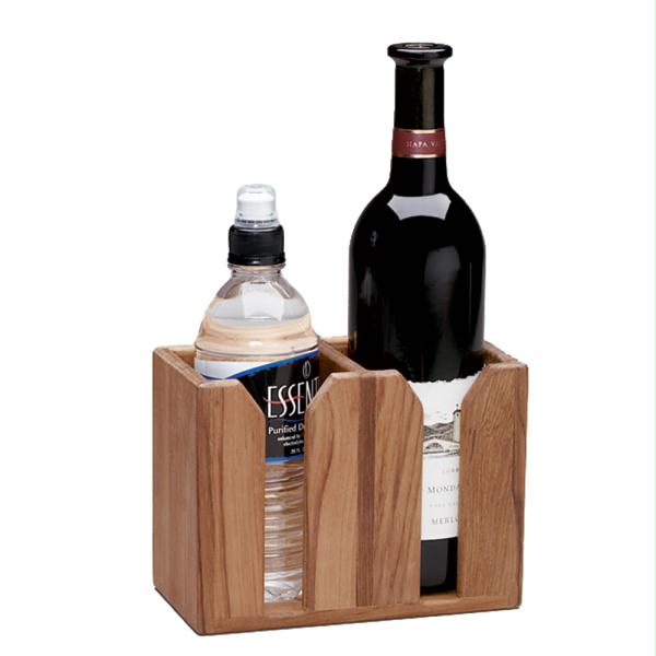 62620 Teak Two-Bottle Rack