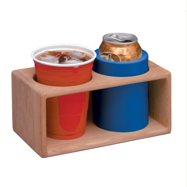Whitecap Teak Two Insulated Drink Rack in Grey