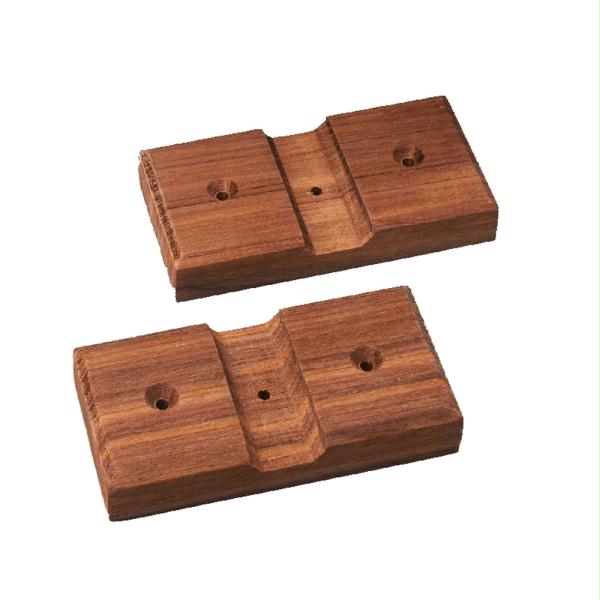 60609 Teak Rod Storage Rack Mounting Brackets - Pair